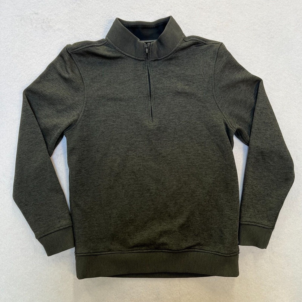 Mens Under Armour Gray 1/4 Zip‎ Lined Pullover Sweatshirt Size Small EUC